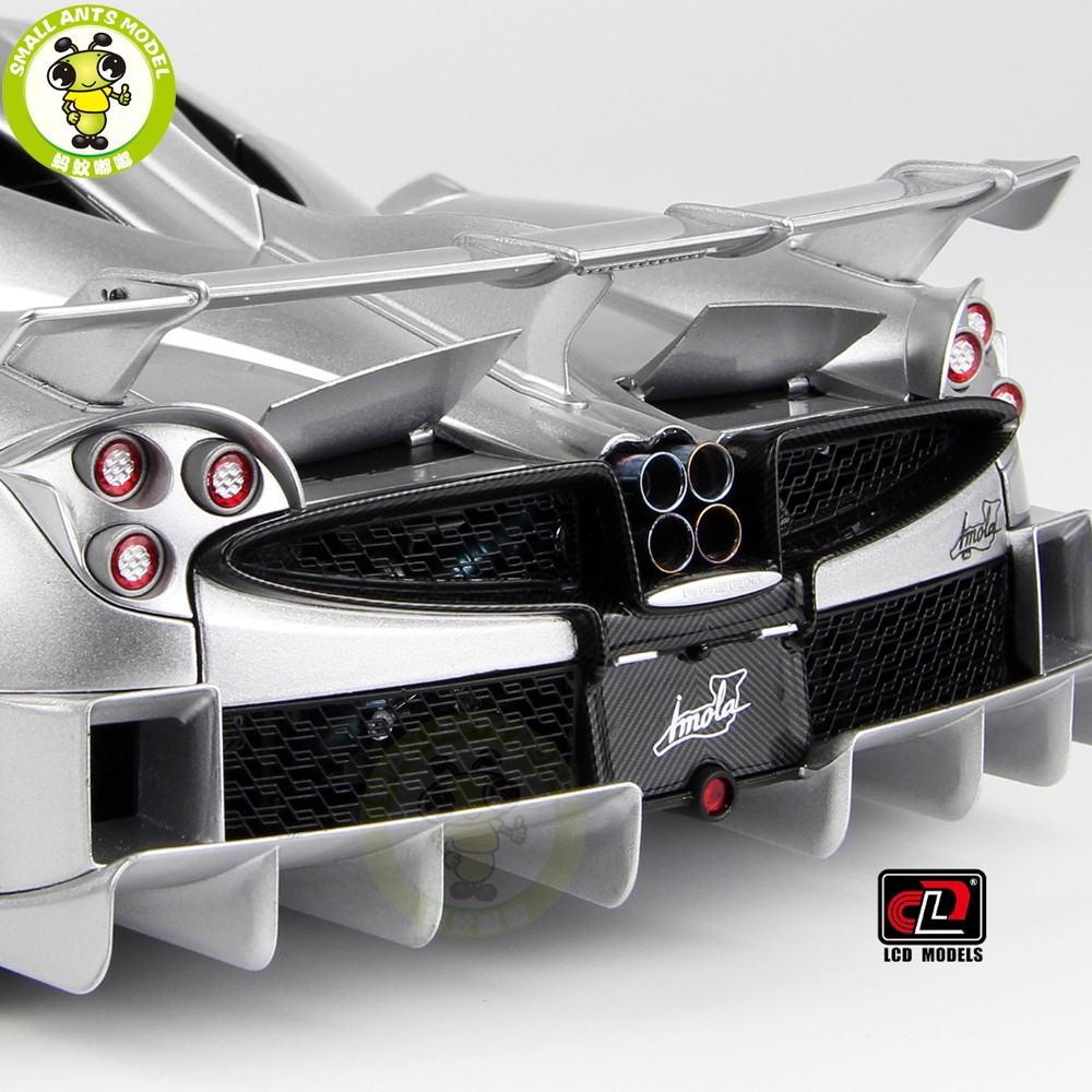1/18 LCD Pagani Imola Silver Diecast Model Car Gifts For Father Friends