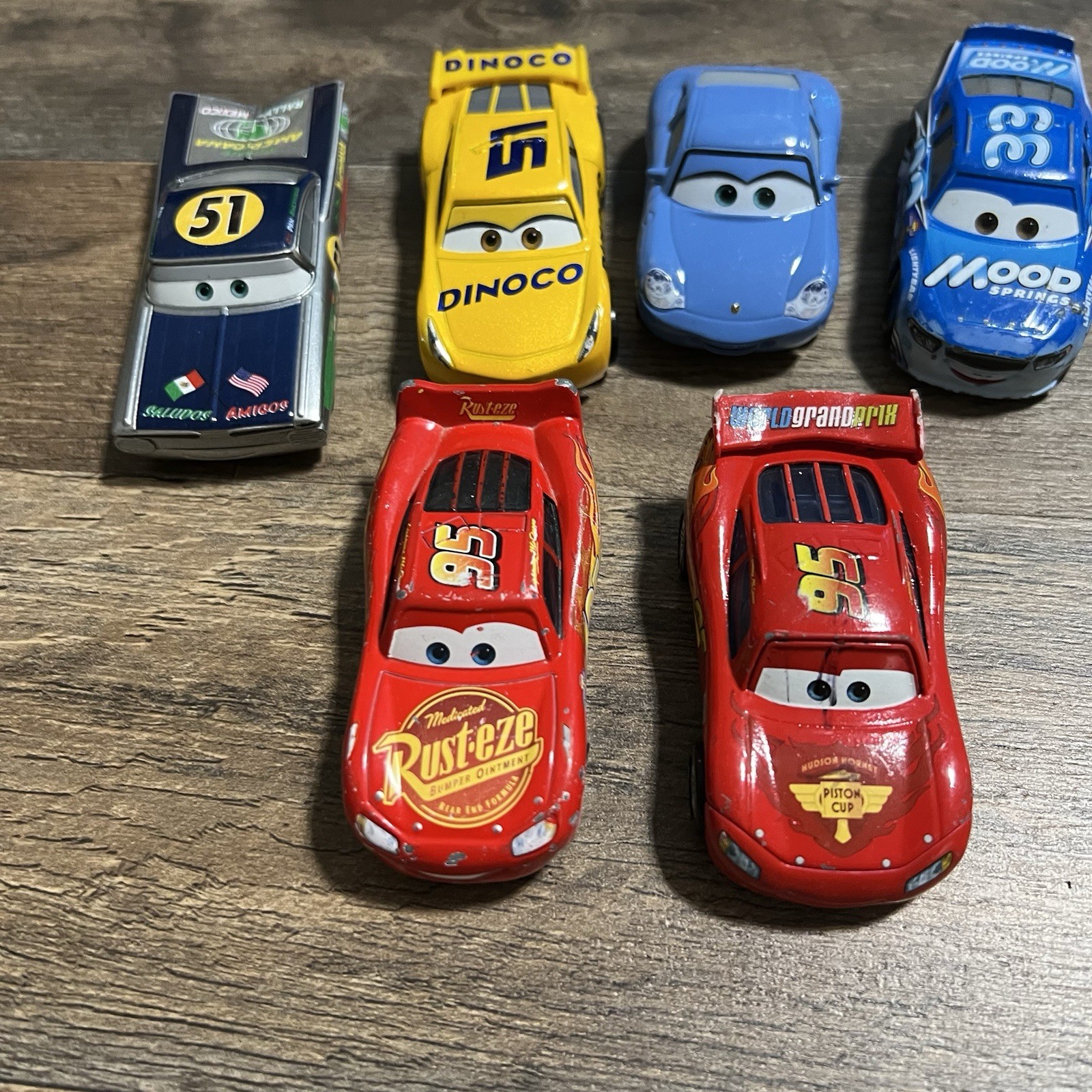 Pixar Cars Mixed Lot of 6 Toy Vehicles Disney – Lightning McQueen Ramone