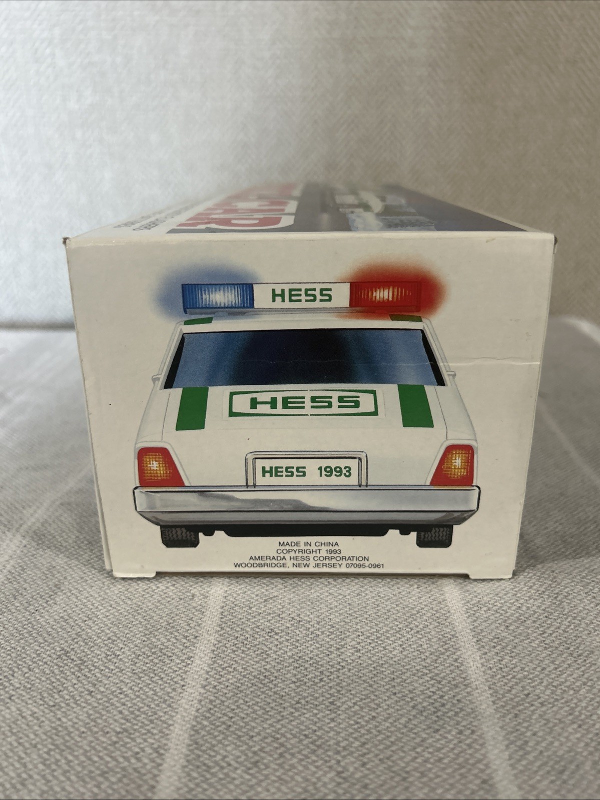 1993 HESS POLICE PATROL CAR & 1994 HESS RESCUE TRUCK VINTAGE NIB LOT