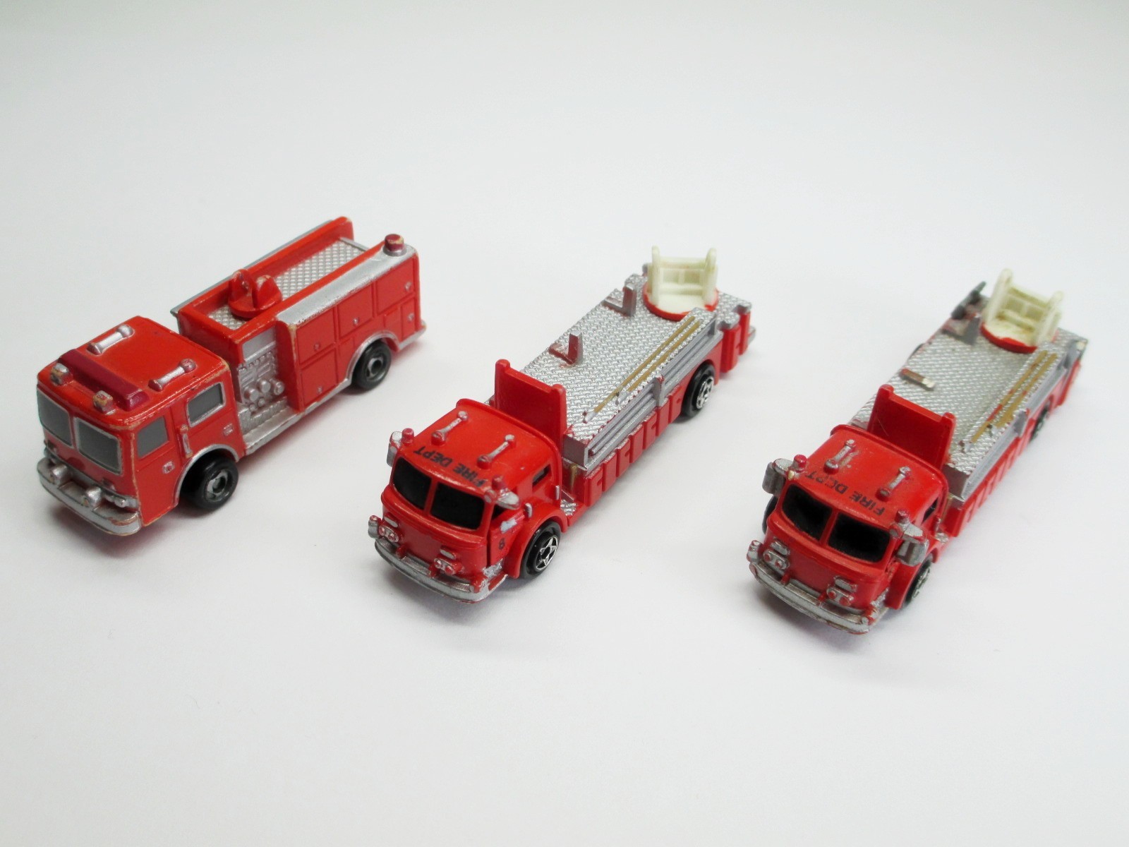 Micro Machines Fire Engine Trucks N Scale Pumper Red Emergency Vehicles Lot