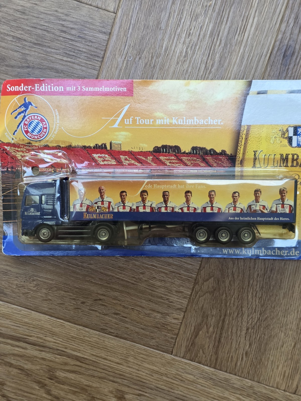 Model Truck MAN LKW Kulmbacher FC Bayern Munich Mint On Card