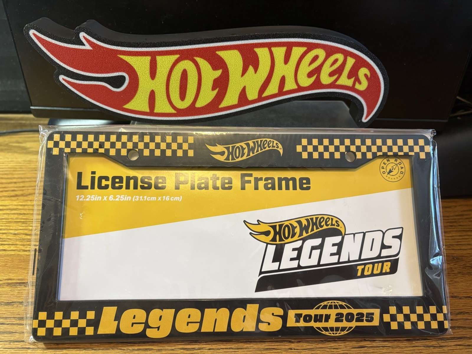 CUSTOM HOT WHEELS 3D Deluxe LASER PRINTED Plastic Box Sign 12×3”+HW LEGENDS FRAM