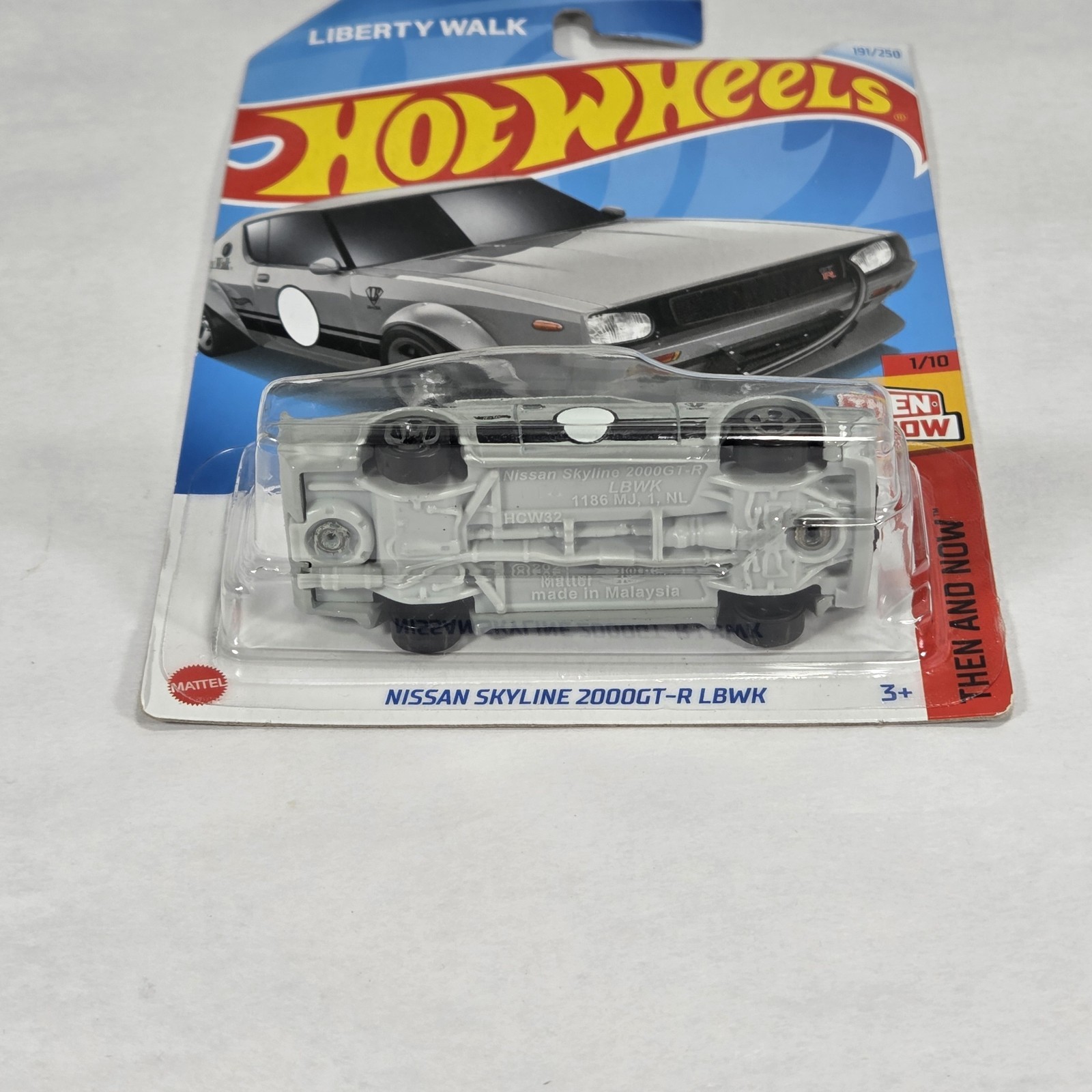 Hot Wheels 2024 Then and Now 1/10 Nissan Skyline 2000GT-R LBWK Gray Liberty Walk