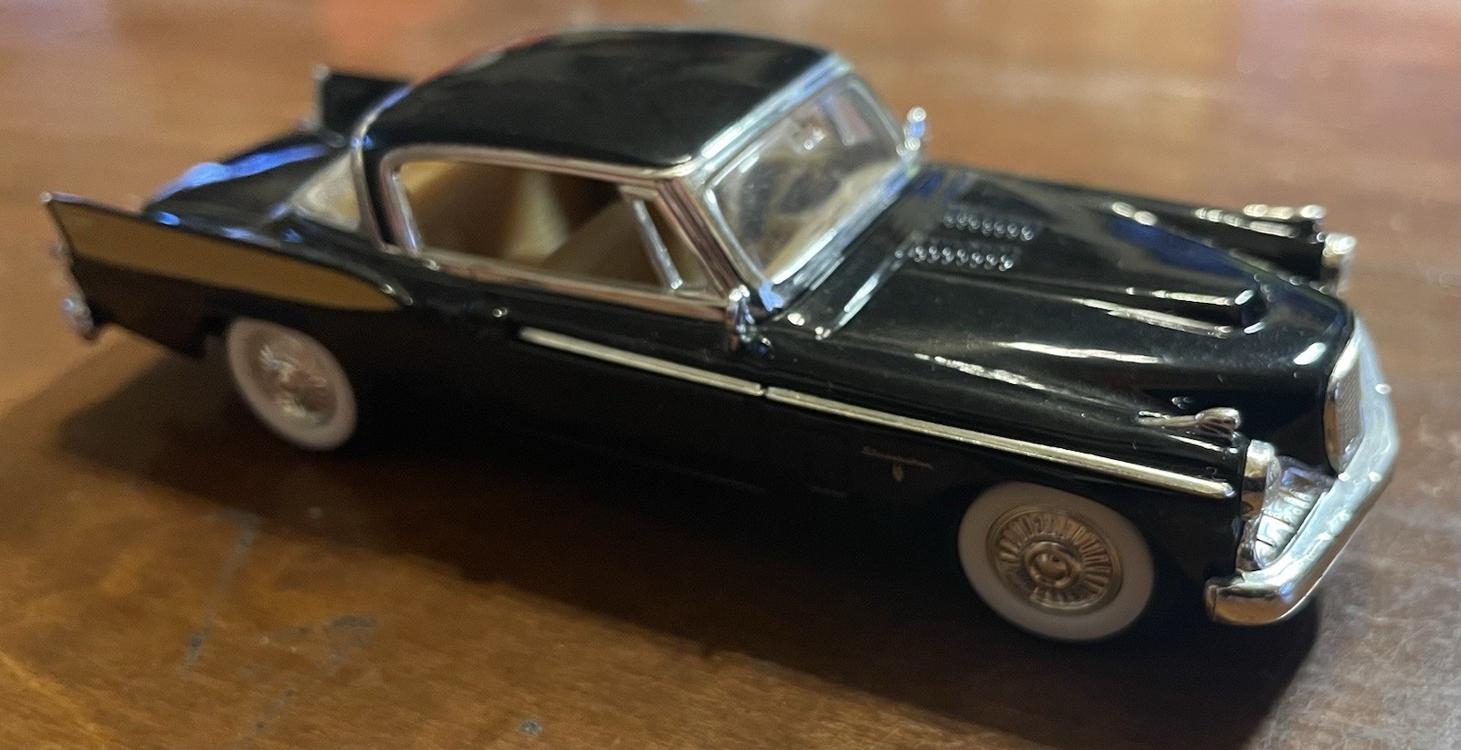 DIECAST 1:43 1958 Studebaker Golden Hawk Car Black Diecast Model