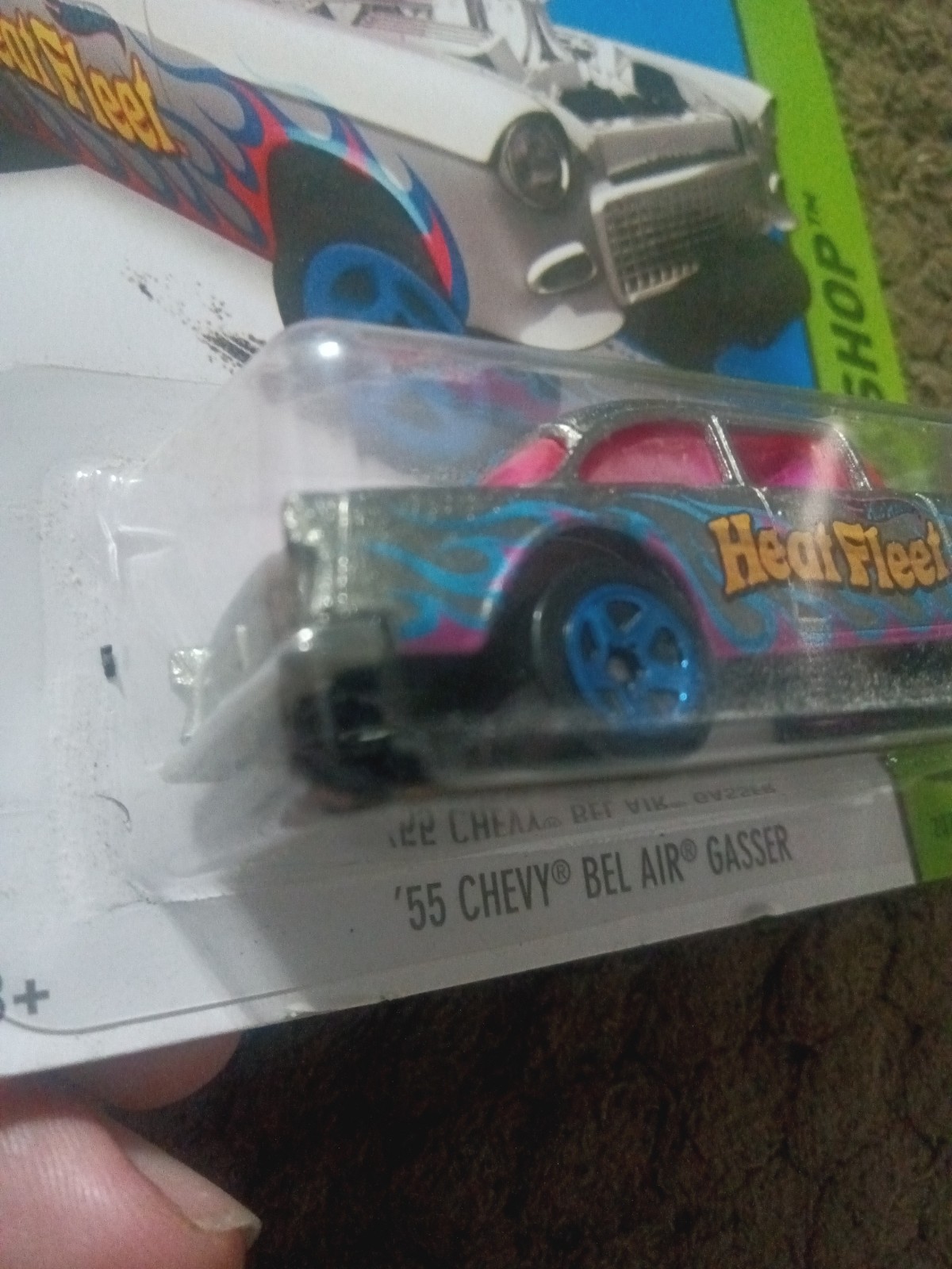 Hot Wheels 2014 HW Workshop ’55 Chevy Bel AIr Gasser #207/250 NOS