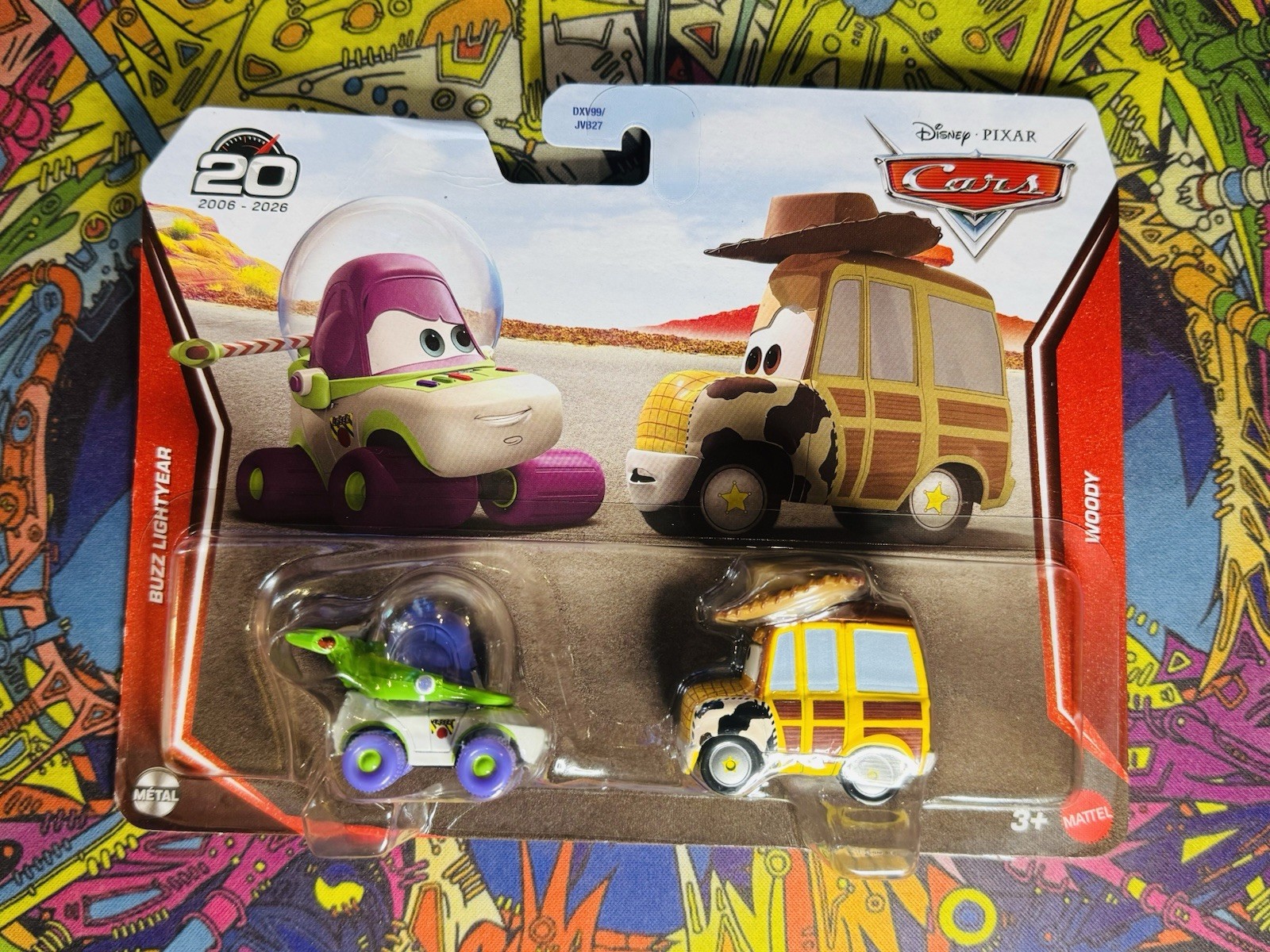 2006-2026 Disney Pixar Cars 20th Year Anniversary Buzz Lightyear & Woody 2-Pack