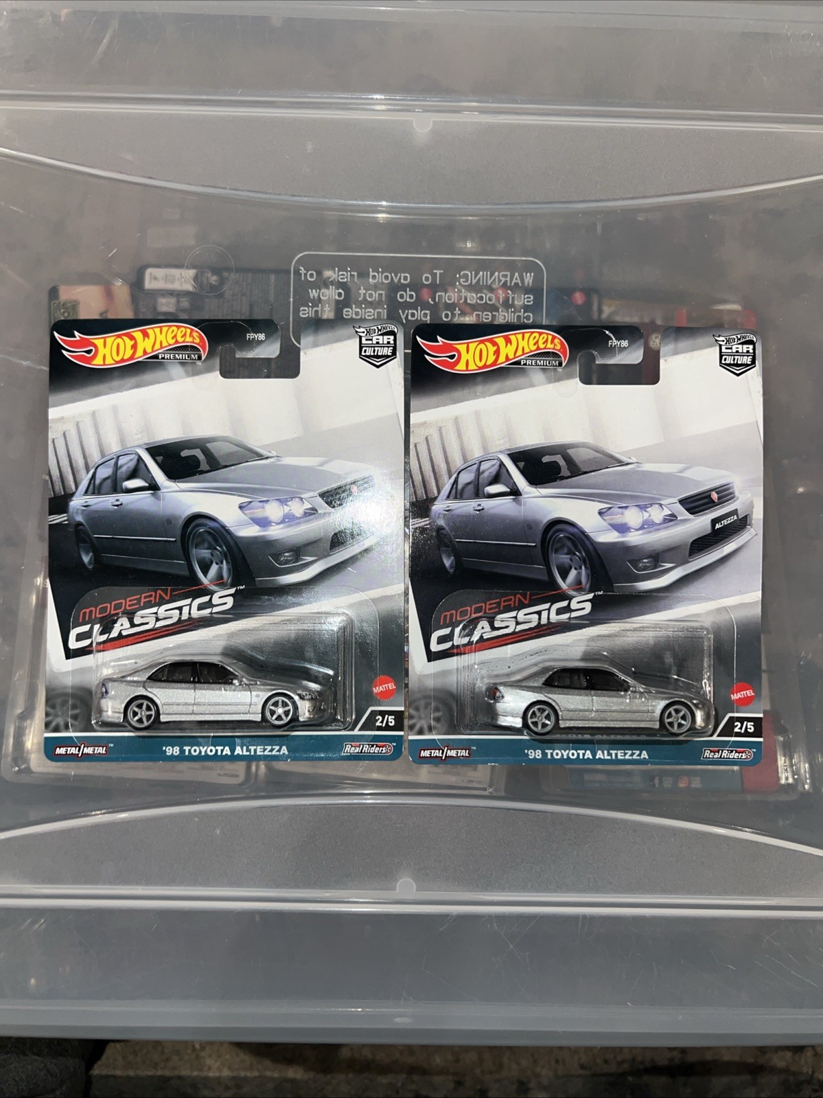 Lot Of 2 Hot Wheels 2024 Premium ‘98 Toyota Altezza Car Culture Modern Classics!