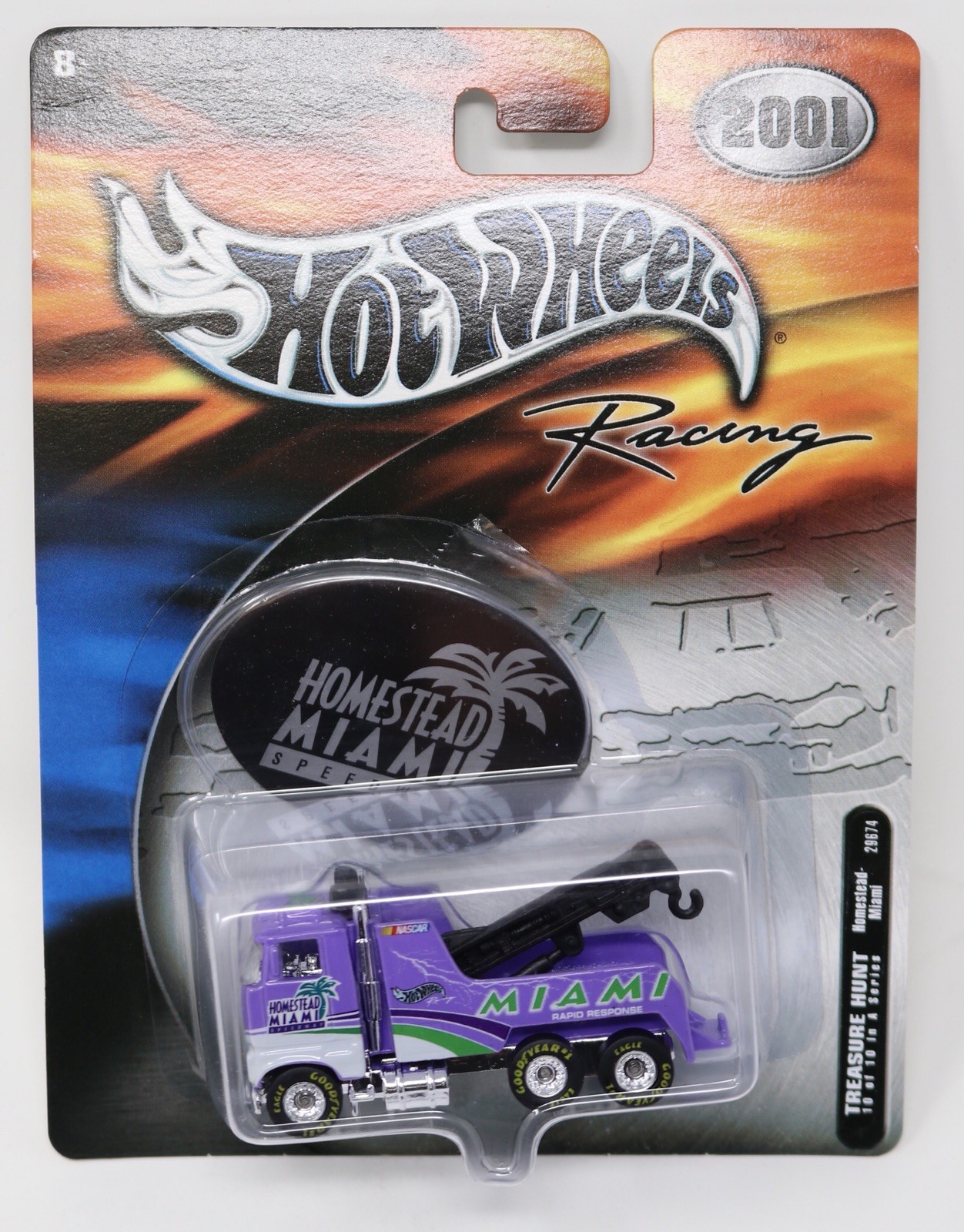 Hot Wheels Treasure Hunt Rig Wrecker NASCAR Homestead Miami 2001 Super T-Hunt