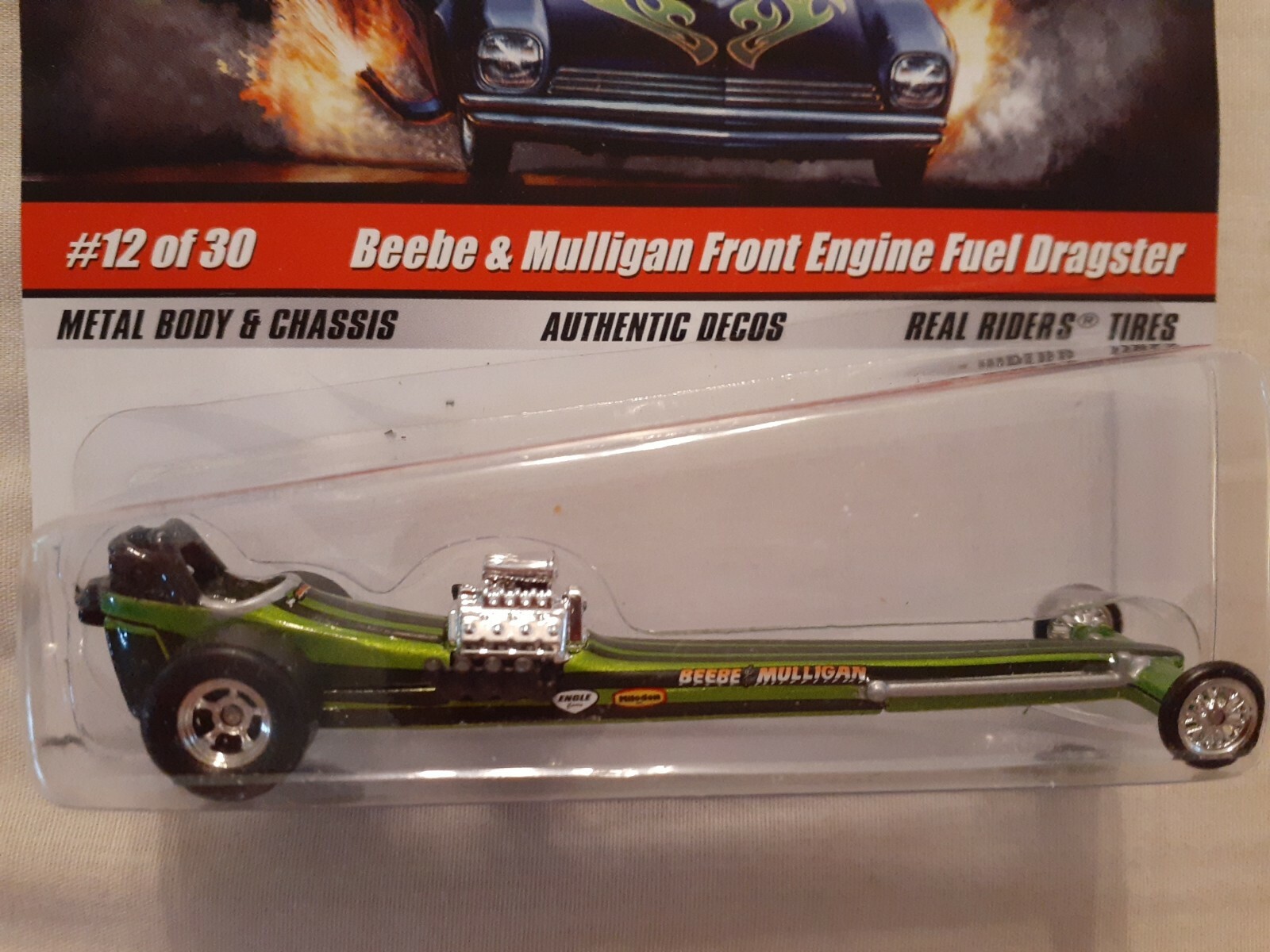Hot Wheels Drag Strip Demons Beebe & Mulligan Front Engine Fuel Dragster 2008