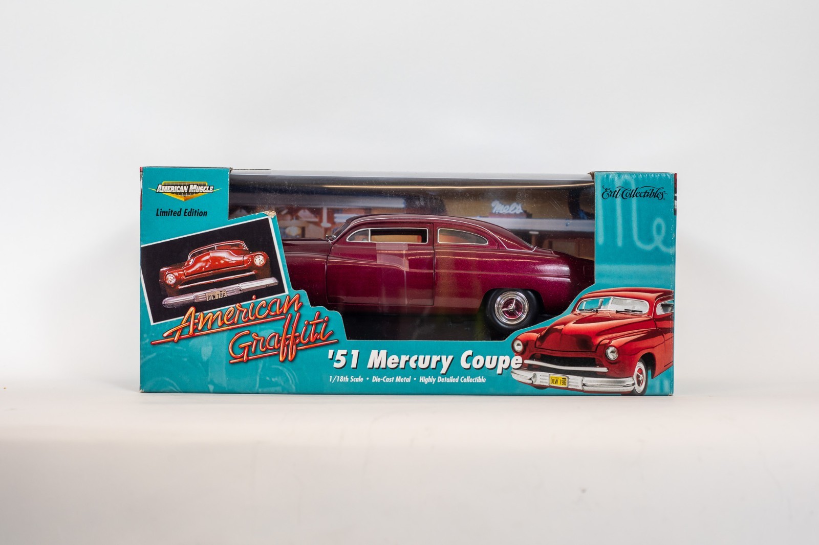 Ertl American Graffiti 1951 Mercury Coupe Burgundy 1:18 Diecast Limited Edition