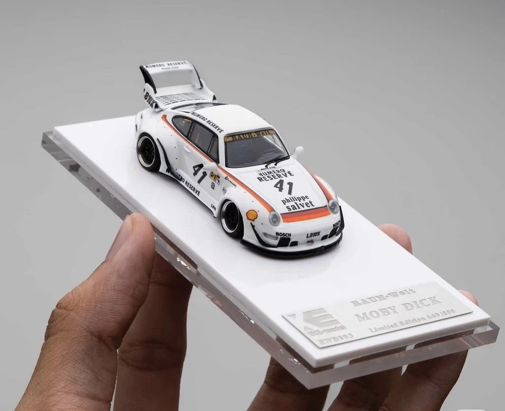 PORSCHE RWB 993 LBWK SHELL #41 1/64 SCALE DIECAST CAR MODEL BY XKE MODELS