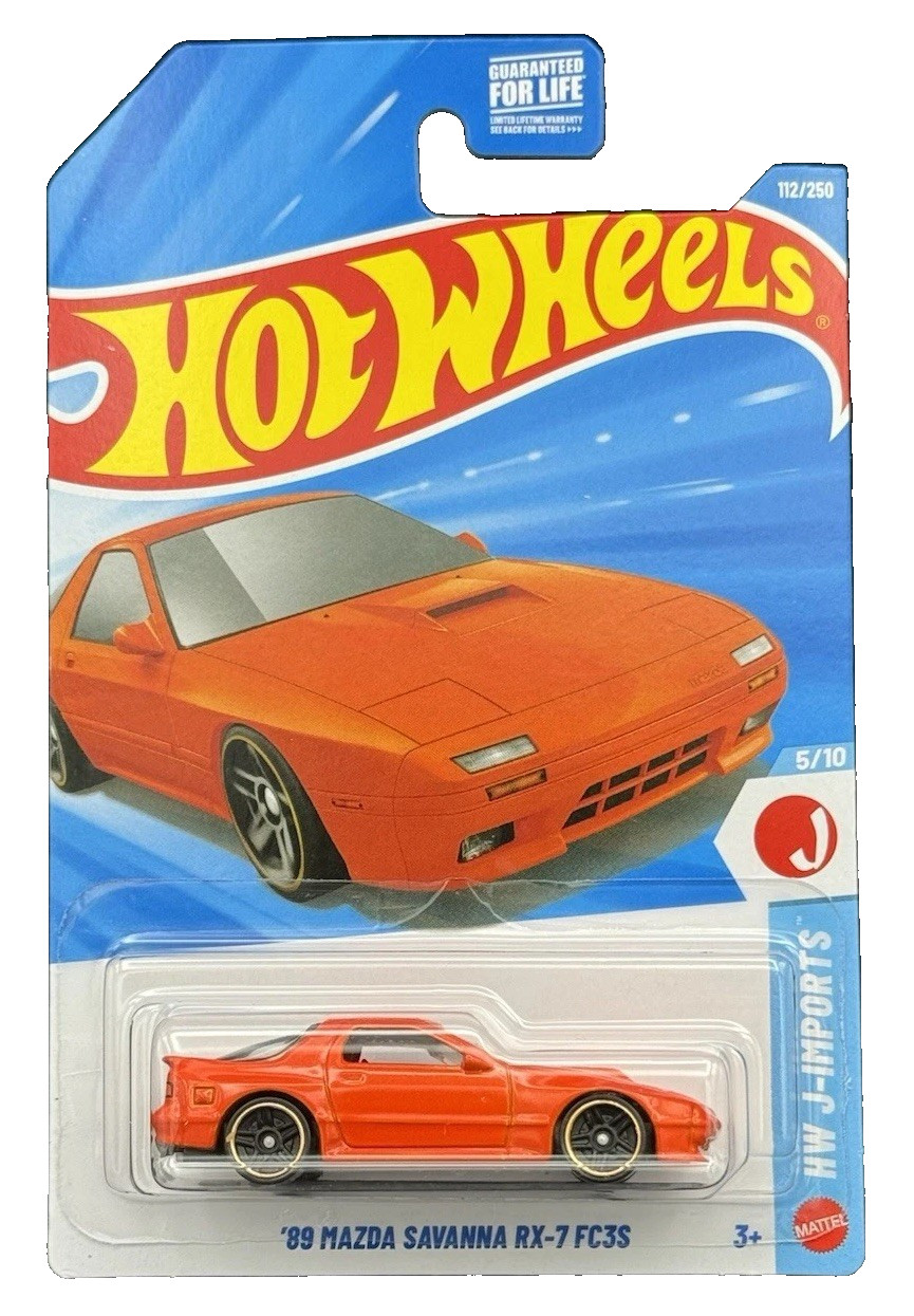 Hot Wheels 2026 HW: J-Imports 5/10 Orange ’89 Mazda Savanna RX-7 FC3S