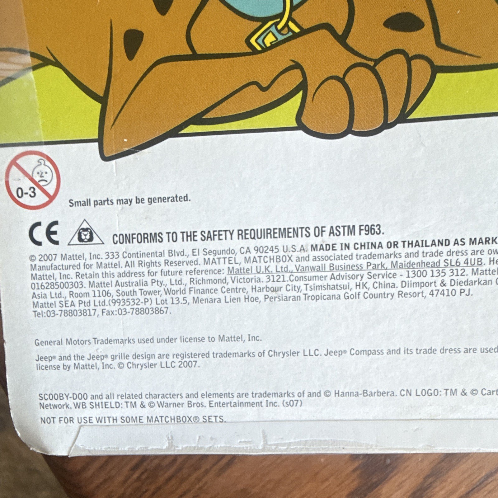 Matchbox Scooby-Doo 5-Pack Diecast Cars 1:64 Jeep Compass Unopened Box