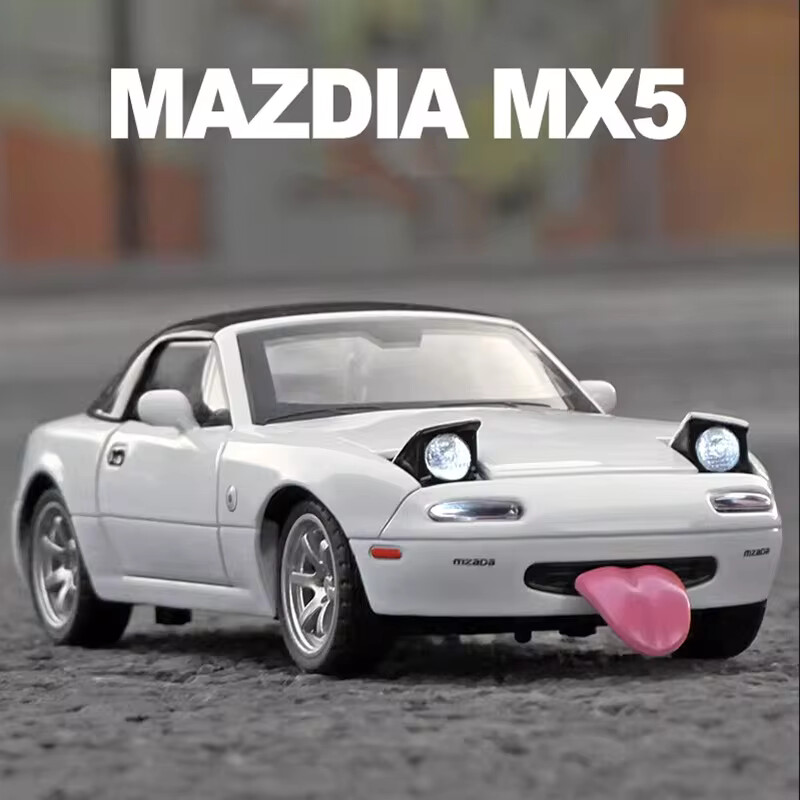 1:32 Scale Mazda Miata MX-5 Alloy Sports Model Diecast Car With Sound And Light