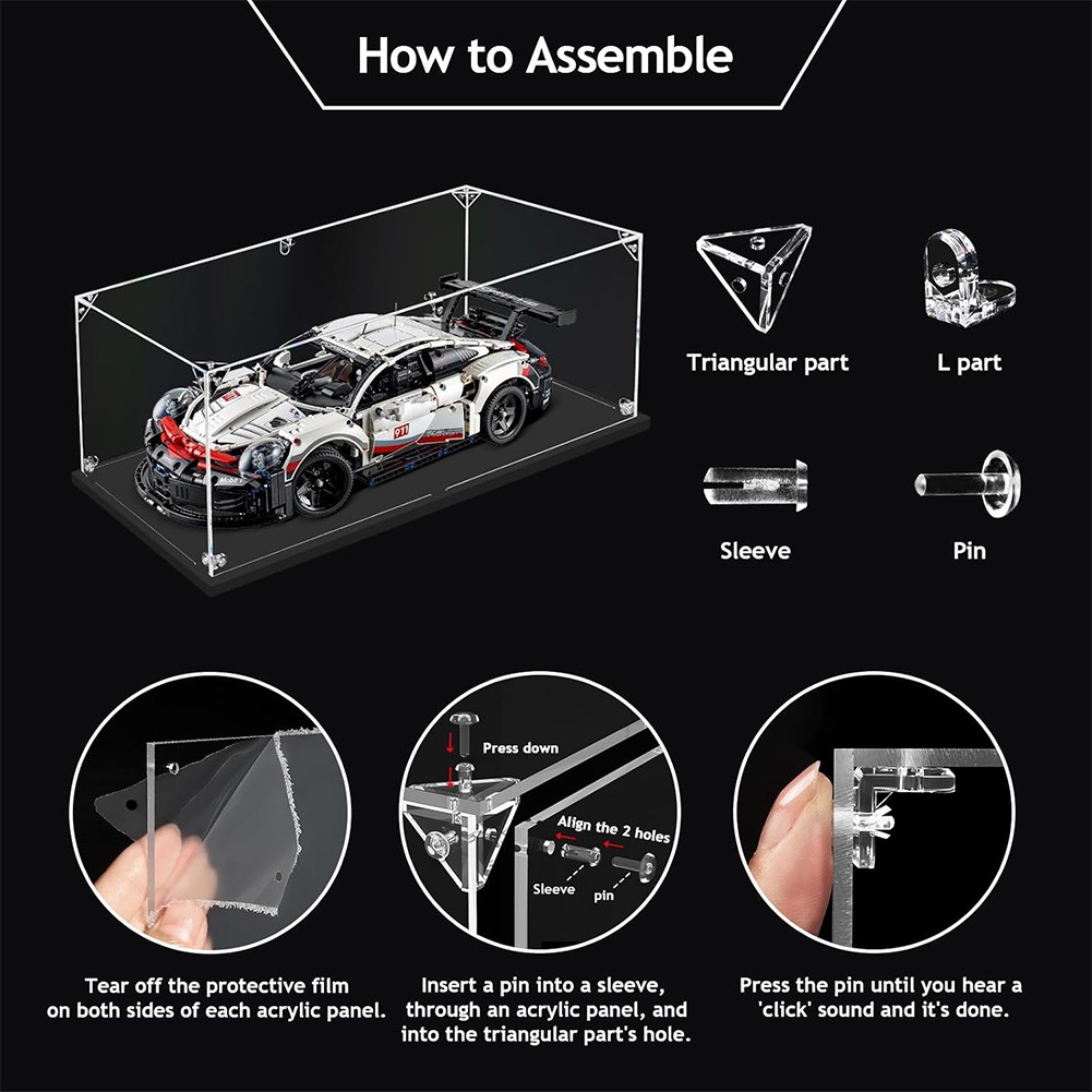 Acrylic Display Case Storage Box For Diecast Cars Collectibles Figures Doll Toys