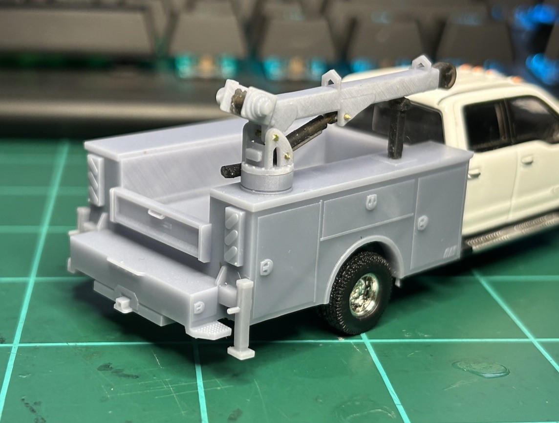 1:64 Scale Mechanics Truck Bed Crane Kit for Diecast Trucks Vehicles