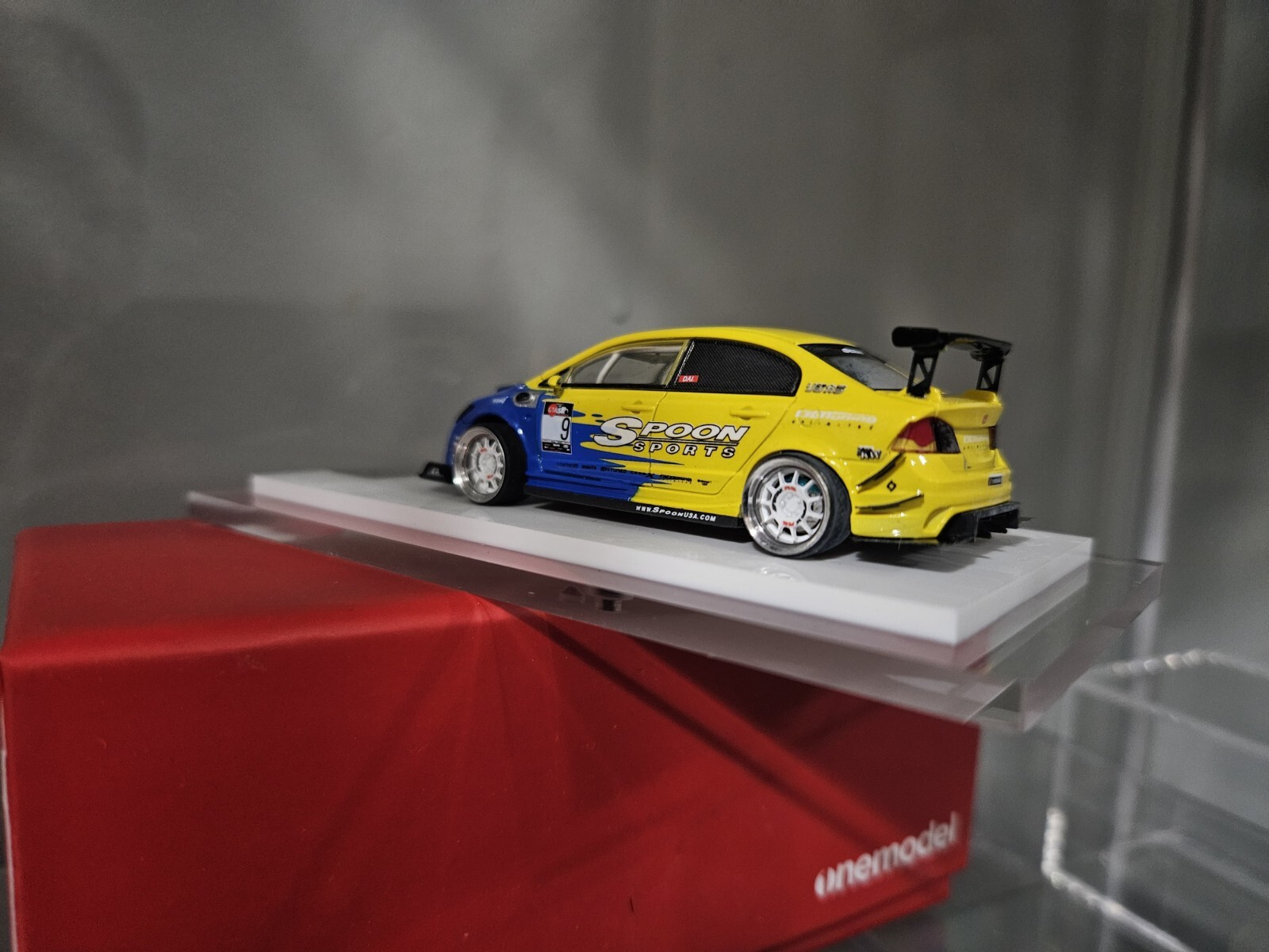 One Model 1:64 JDM Civic Type R FD2 Spoon Sports Resin Car Custom Skalwerk