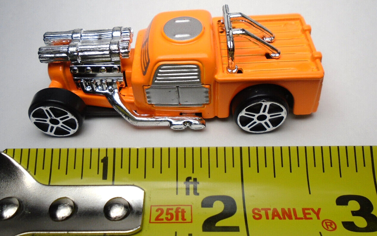 MAISTO LEADSLINGER ORANGE & CHROME 1:64 DIECAST 2 3/4″ HOT ROD CAR