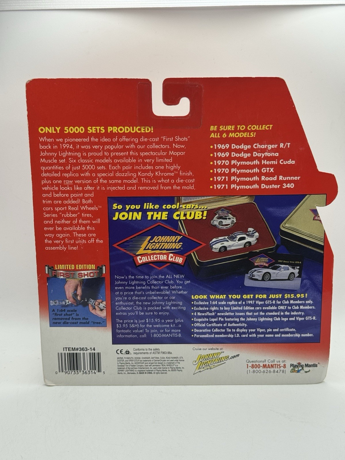 Johnny Lightning Mopar Muscle 70 Plymouth Hemi Cuda w/ First Shot Car – 1:64 Car