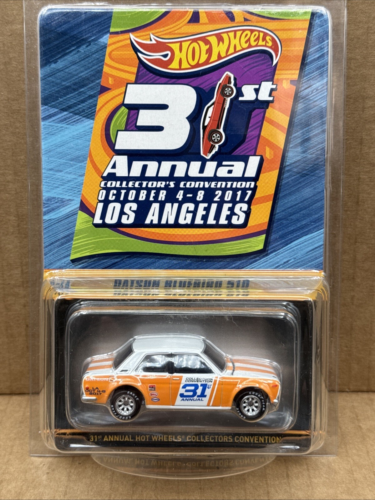 👀LOW #00117 2017 Hot Wheels WHITE DATSUN BLUEBIRD 510 LAX 31st Convention JDM👀