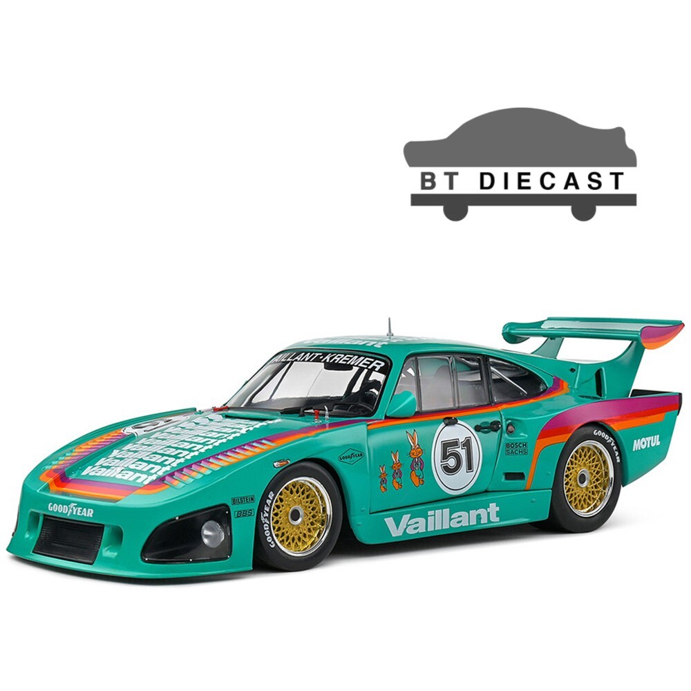 SOLIDO 1977 PORSCHE 935 K3 #51 1/18 DIECAST CAR VAILLANT GREEN S1807205