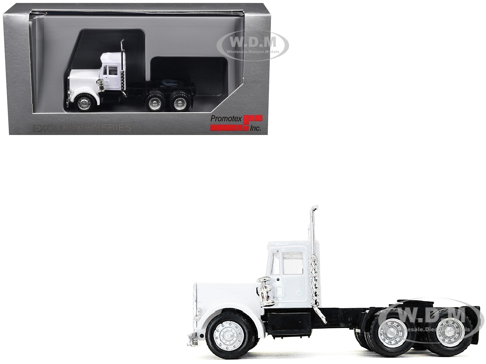 PETERBILT SHORT DAY CAB WHITE 1/87 (HO) MODEL BY PROMOTEX 015232 W