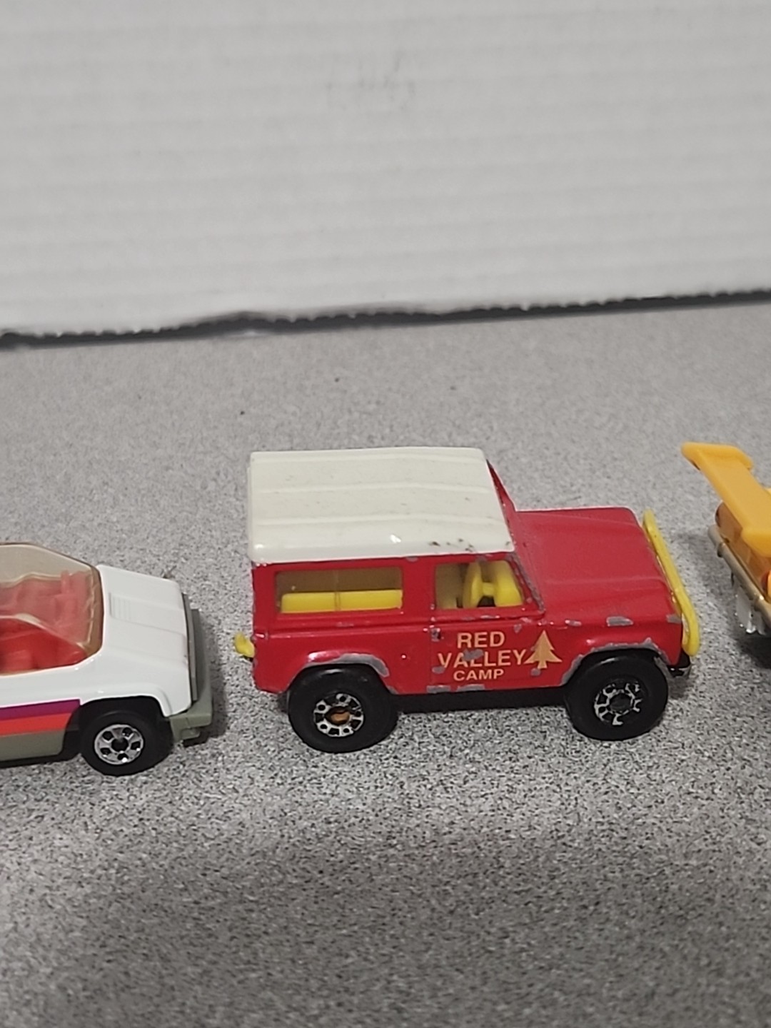 3 Loose Multicolor Cars Lot Of 3 ~ Red Valley Camp & Taxi