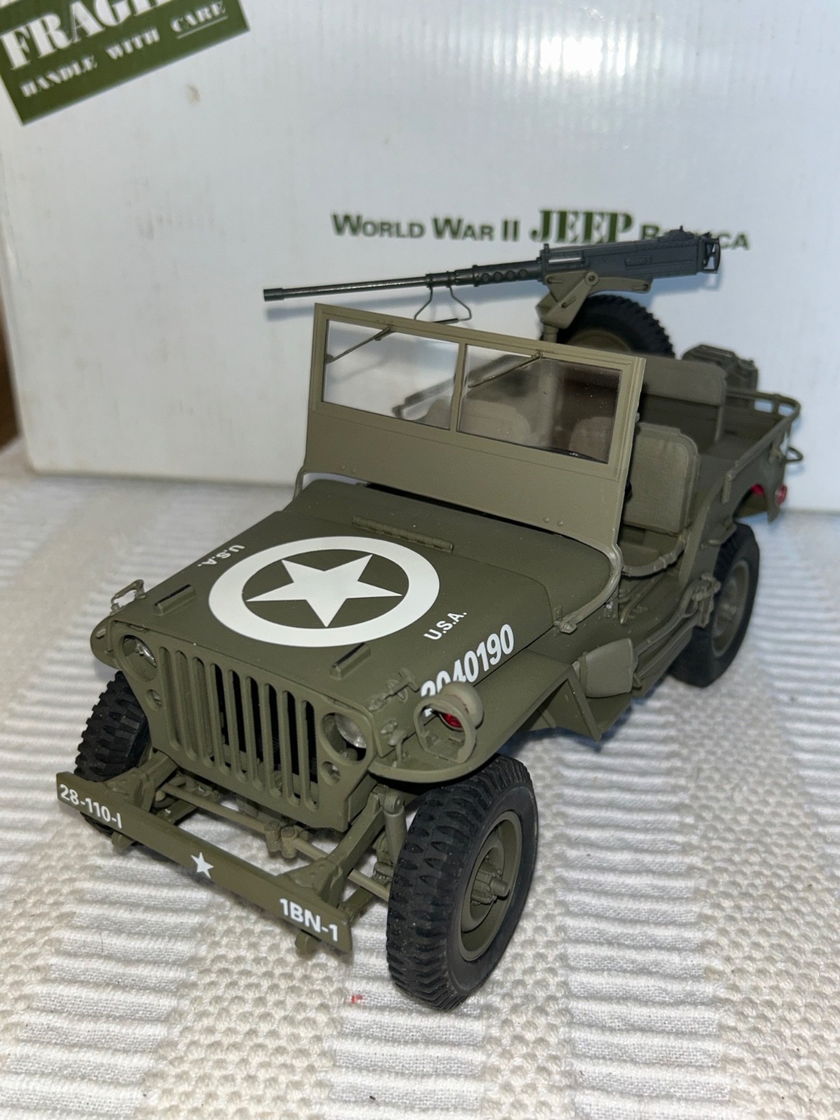 Danbury Mint 1:16 World War II WW2 Willy’s Scout Jeep Replica Die-Cast 1994