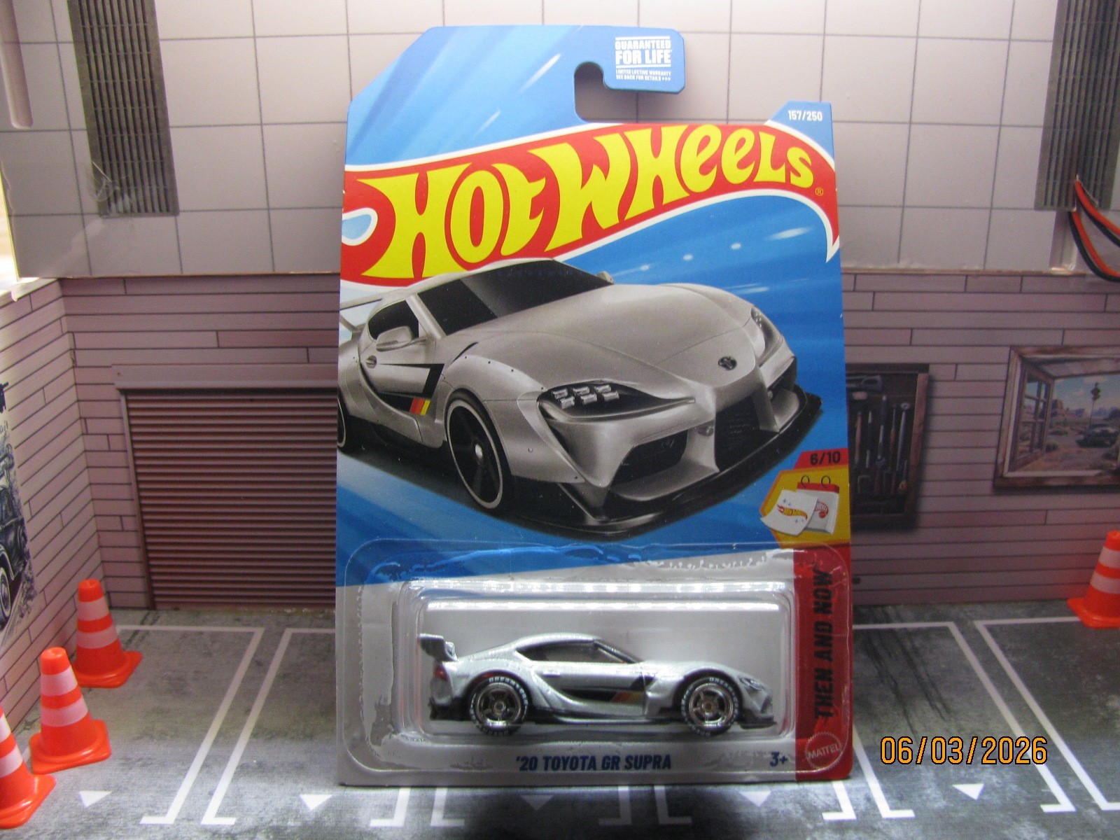 2026 Hot Wheels ’20 TOYOTA GR SUPRA Light Gray, w/Real Riders Wheel Swap