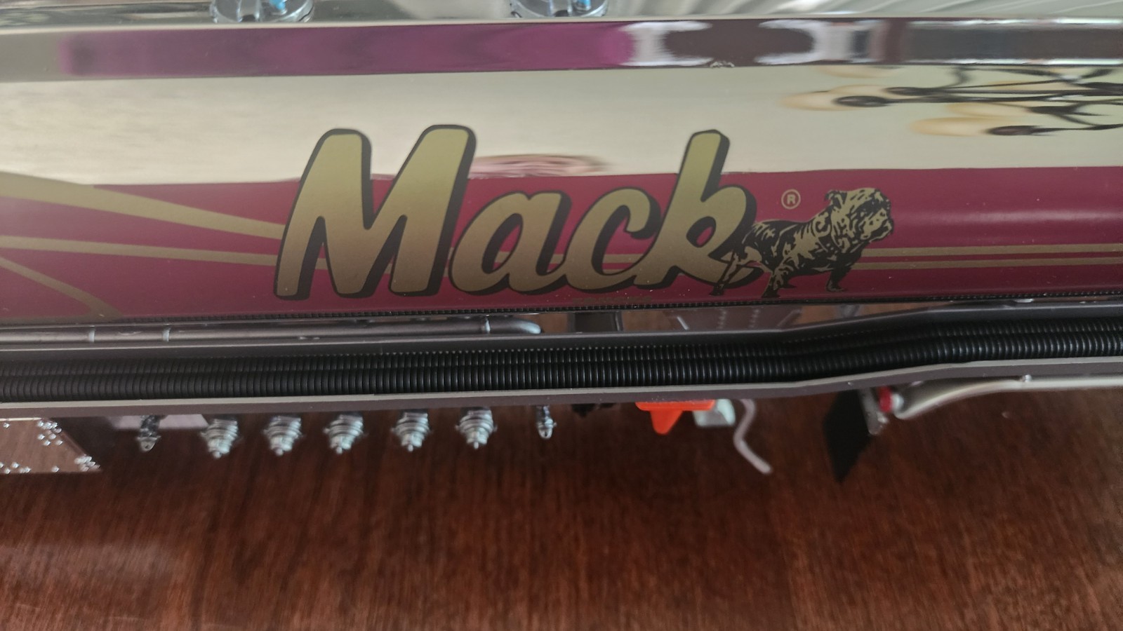Franklin Mint Mack Diecast Tanker Trailer Silver Burgundy