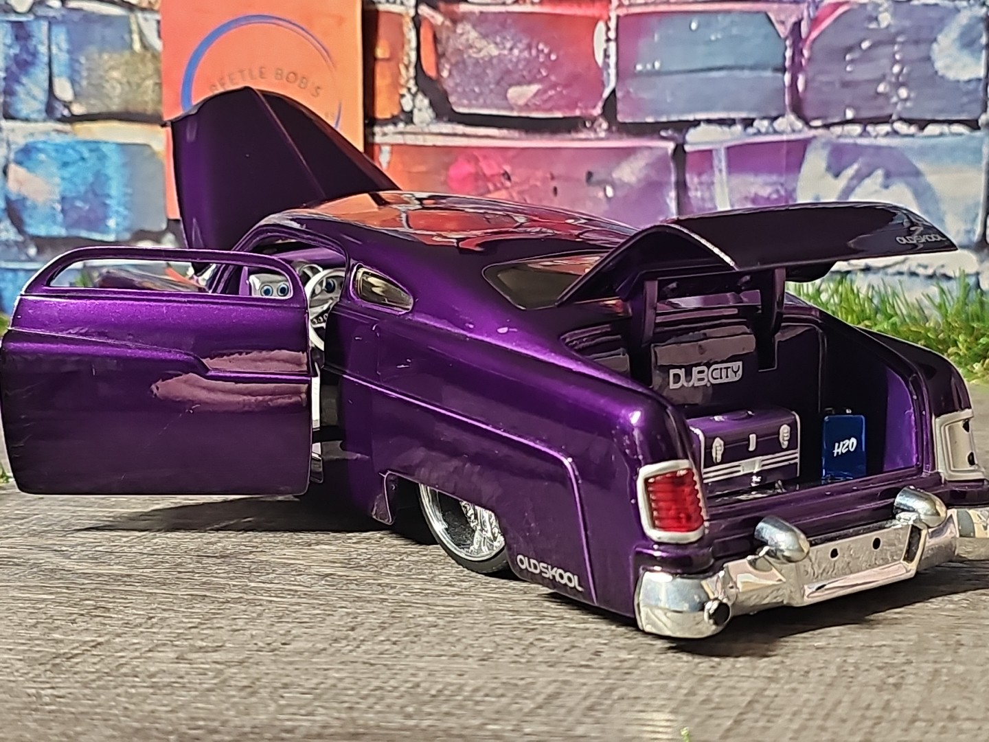 HTF Vntg 2004 Jada DUB City Oldskool 1951 Mercury Coupe Purple 1:18 NO BOX