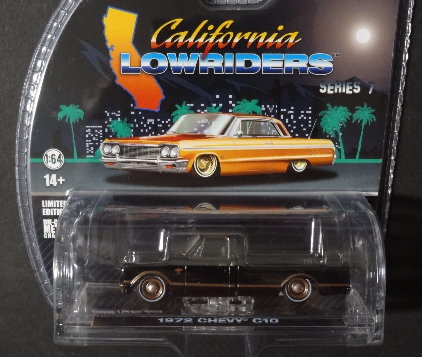 GREENLIGHT – CALIFORNIA LOWRIDERS BLACK – 1972 CHEVY SILVERADO C10