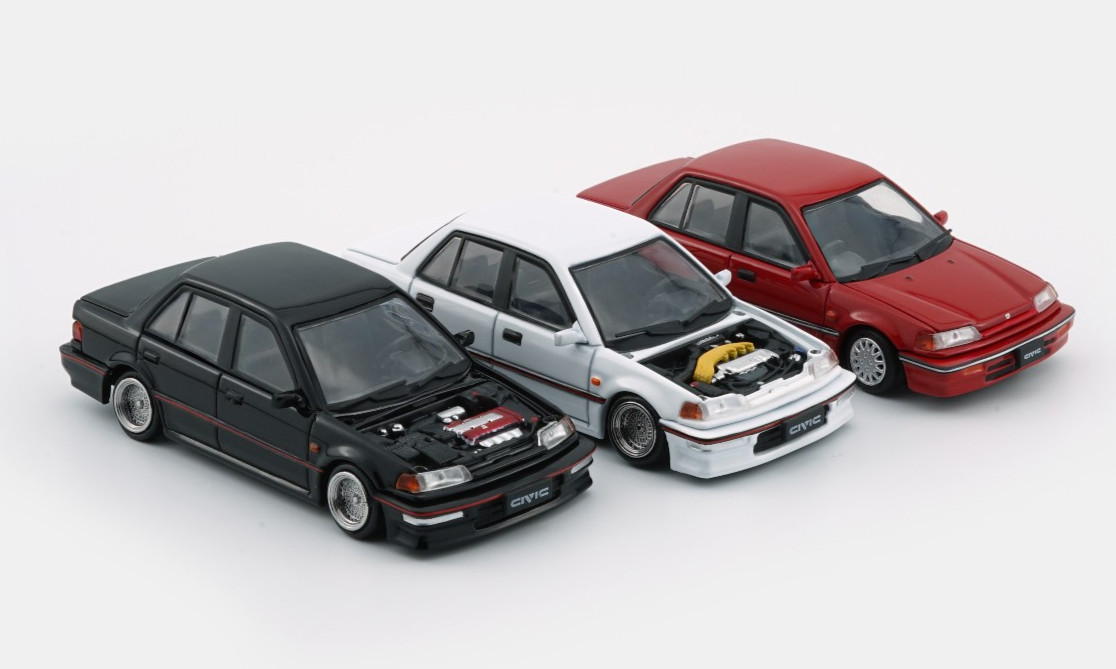 BM 1/64 Die Cast HONDA CIVIC EF2 (LHD) Model Car *RED* #64B0401