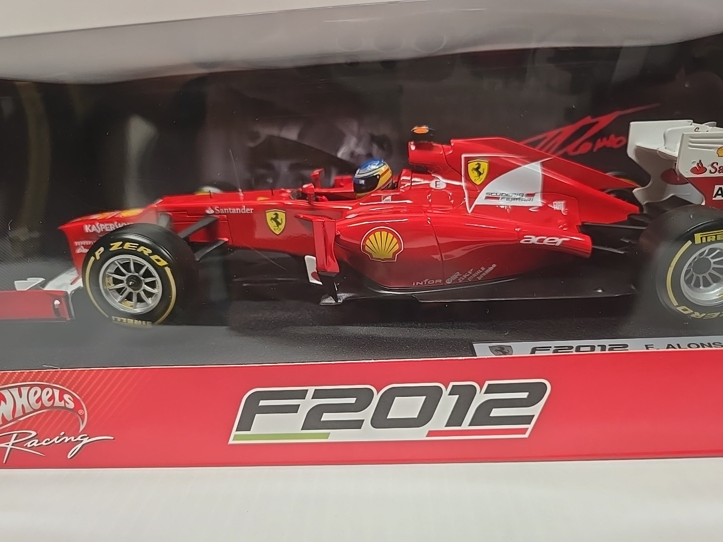 Hot Wheels Racing 1:18 Ferrari Formula 1 F. Alonso F2012 New Sealed X5520