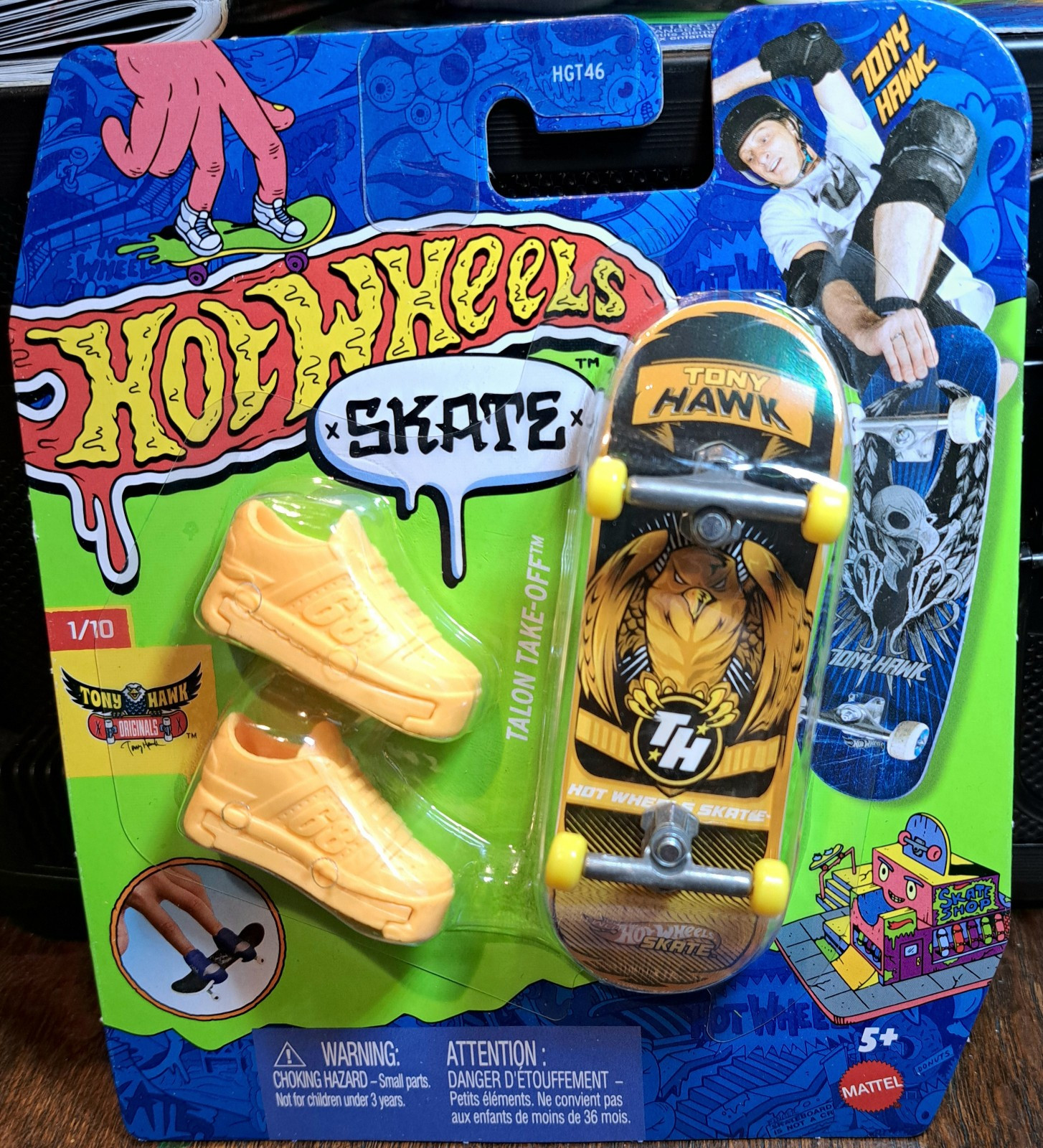 Hot Wheels Skate Tony Hawk Originals – Talon Take-Off – Fingerboard – 1/10