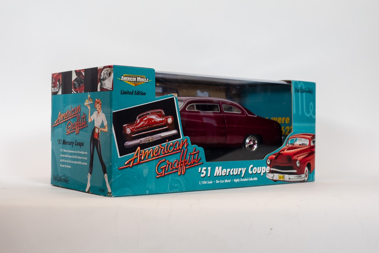 Ertl American Graffiti 1951 Mercury Coupe Burgundy 1:18 Diecast Limited Edition