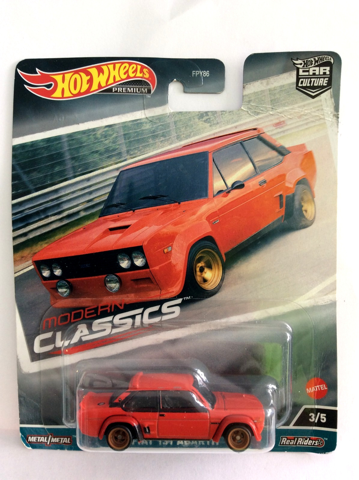 Hot Wheels Premium Modern Classics Fiat 131 Abarth 1:64 Diecast Rubber Tires –