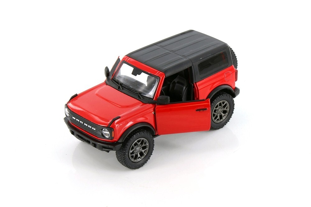 5438 022 BY KINSMART Ford Bronco Hard Top 1:34 Scale Diecast Model. Red (NO BOX)