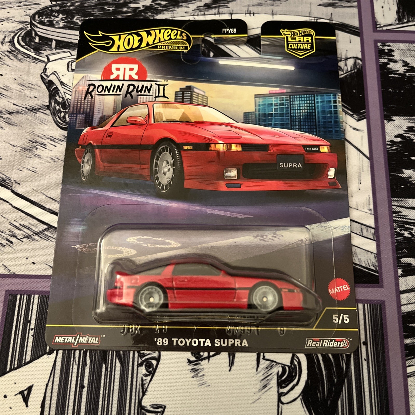 Hot Wheels 1989 Toyota Supra MKIII Ronin Run 2 Red 5/5