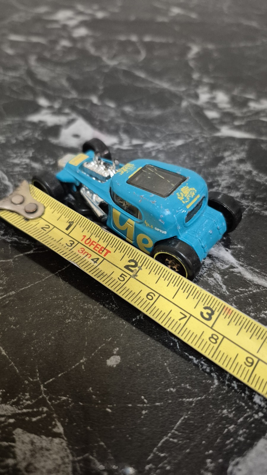 Hot Wheels Diecast Yes Optus Mod Rod Diecast Car Blue and Yellow 1/64 2019