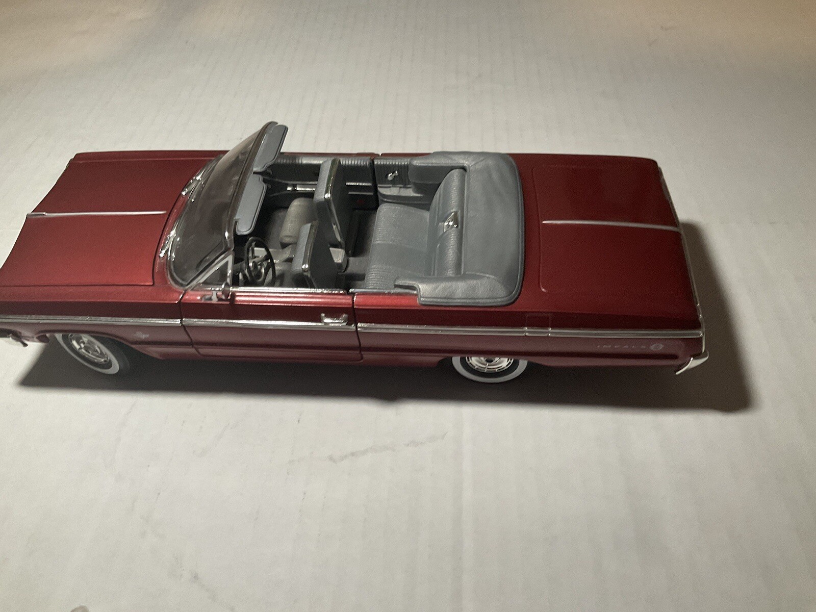 ERTl 1/18 1964 Impala Convertible SS. Plum Red, No BOX, Good Condition
