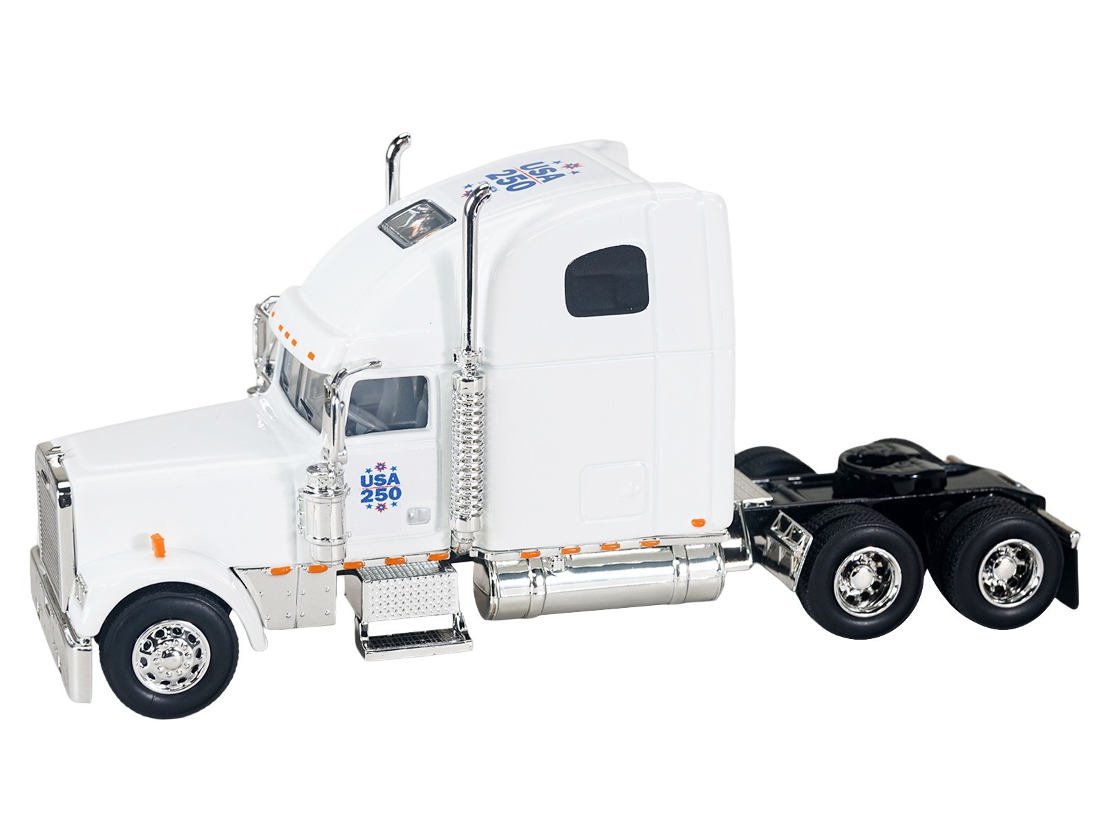 FREIGHTLINER CLASSIC XL SLEEPER W/TRAILER “USA 250” WHITE 1/64 BY SPECCAST 35595
