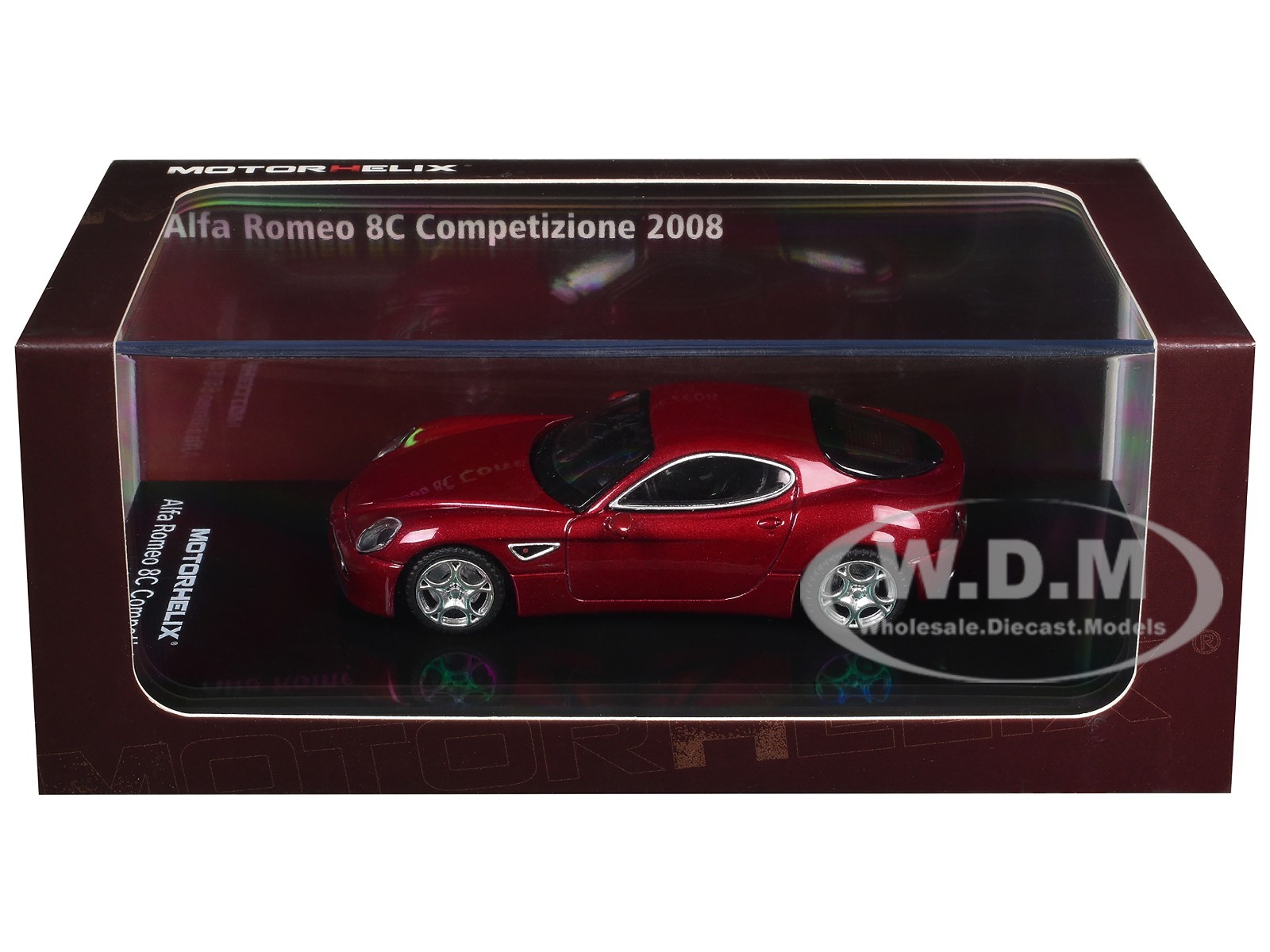 2008 ALFA ROMEO 8C COMPETIZIONE COMPETITION RED 1/64 MODEL BY MOTORHELIX M69051