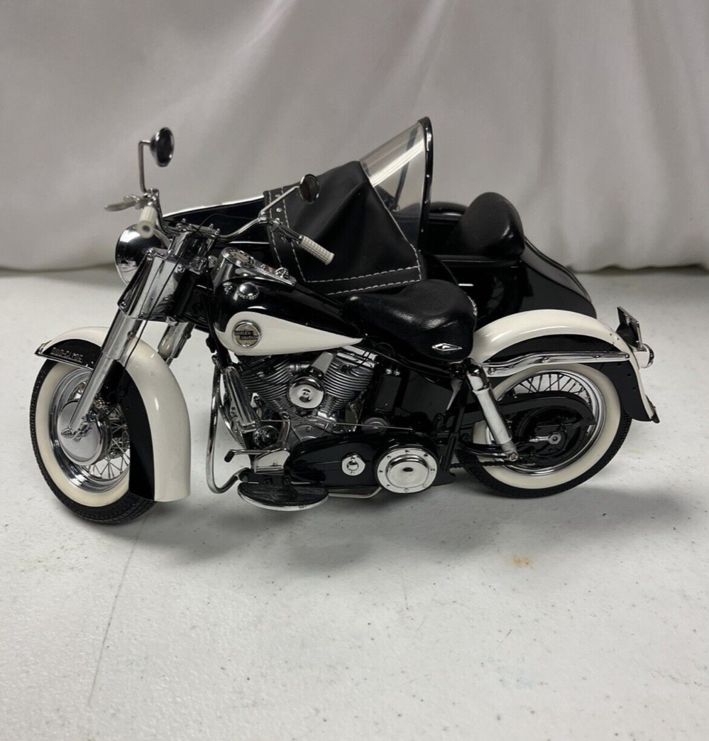Franklin mint 1:10 1958 Harley Davidson Duo glide with Side car classic model 12