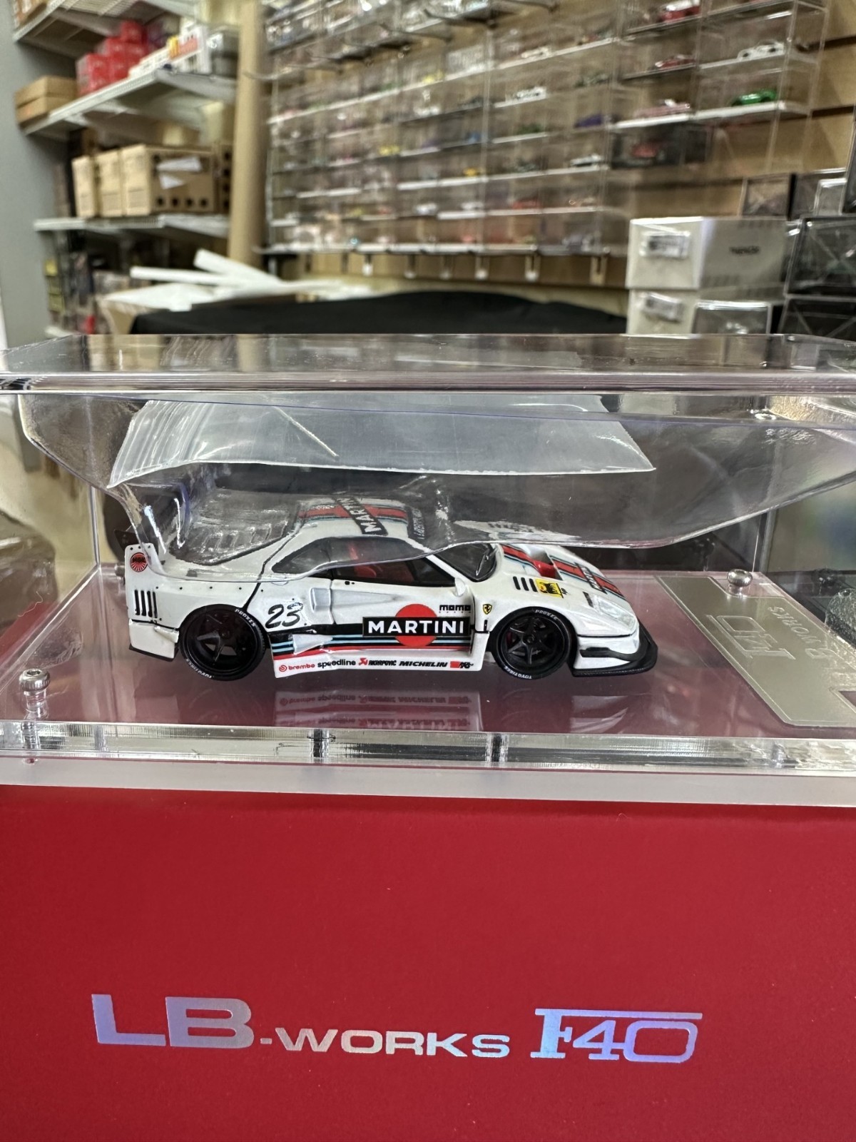 FERRARI F40 MARTINI LBWK LIBERTY WALK REAR OPENS 1/64 CAR BY STAR MODELS SM