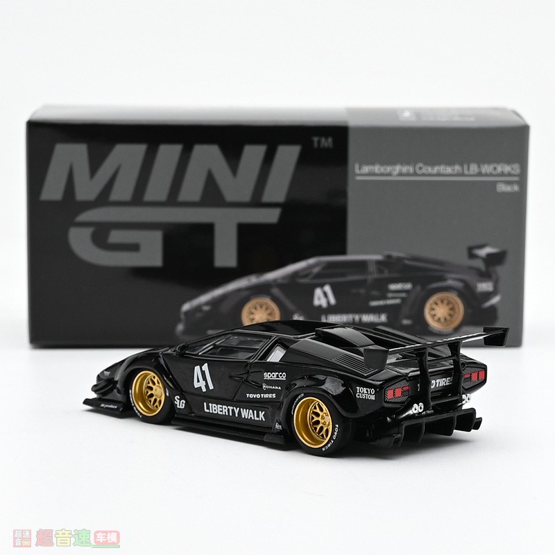 1:64 Lamborghini Countach with Liberty Walk Wide Body Kit Die Cast Car Model