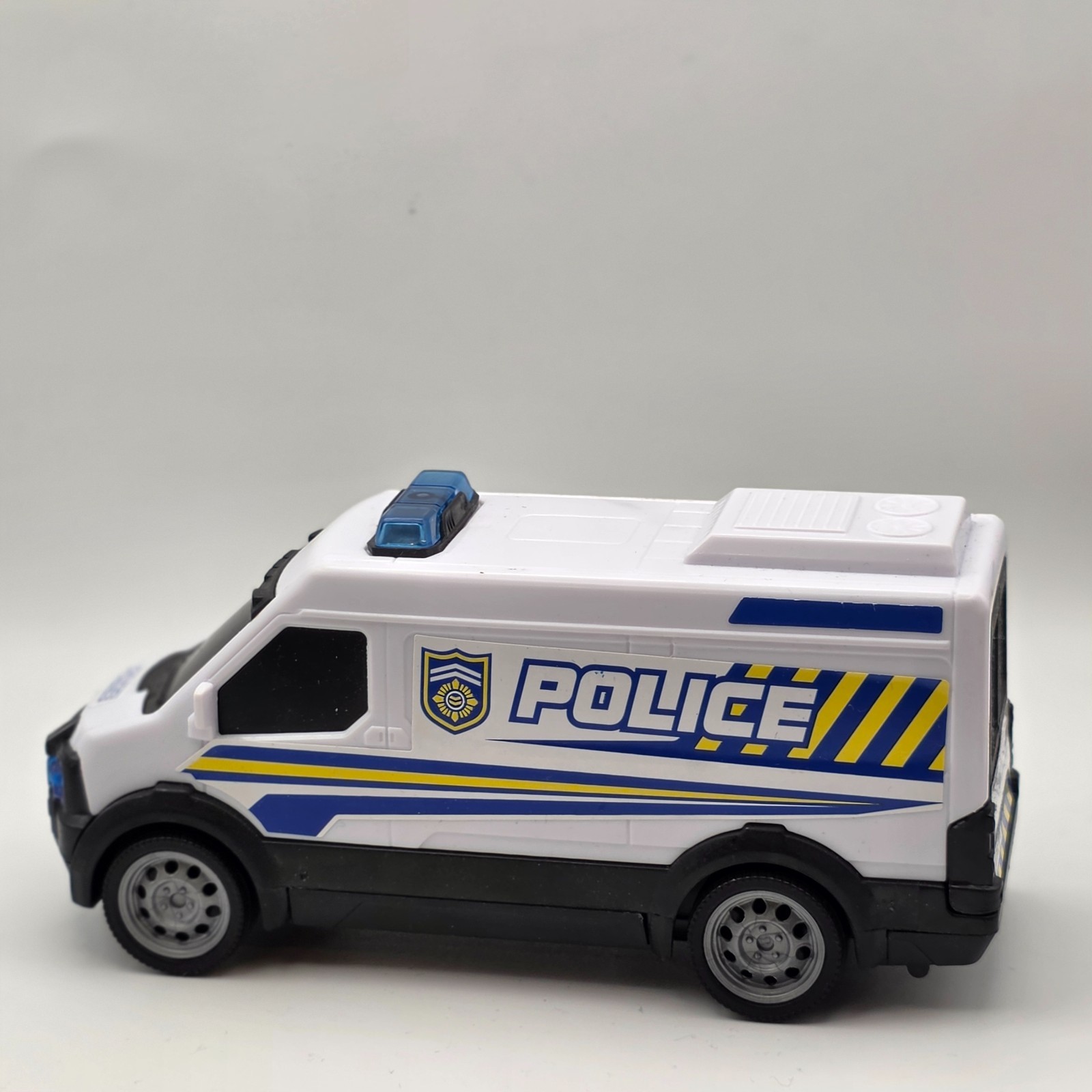 Dickie Toys Police Van Toy Truck White Blue Emergency Vehicle 6in