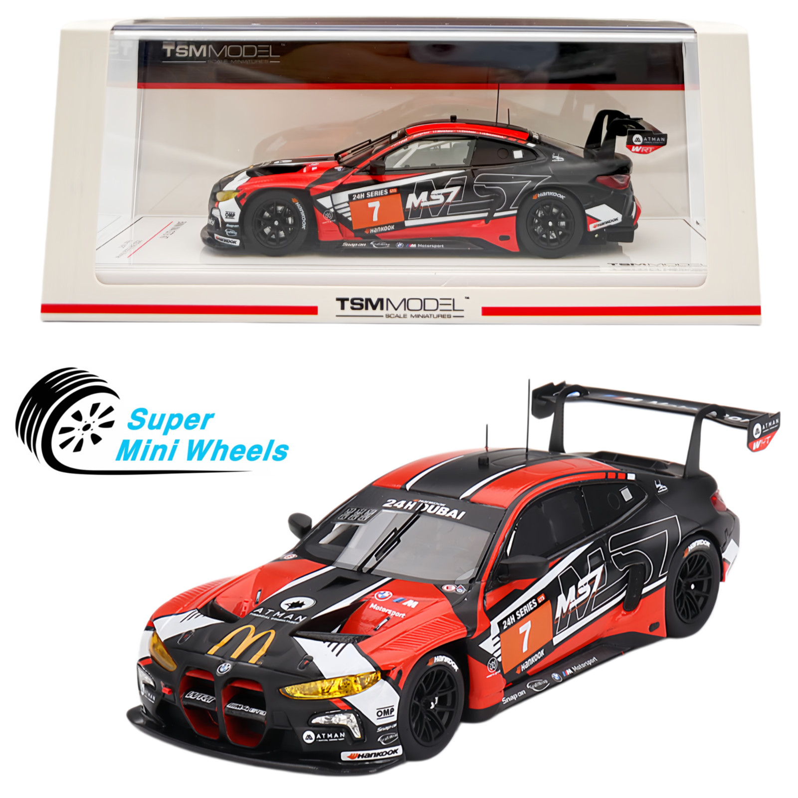 TSM-Model 1:43 BMW M4 GT3 #7 BMW M Team WRT 2023 24H Dubai
