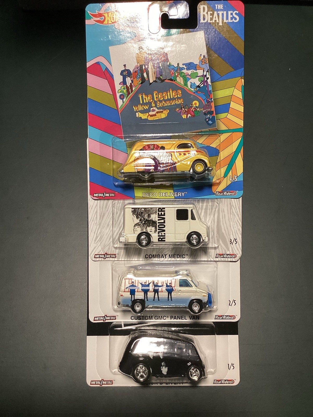 Hot Wheels Car Beatles Help! Revolver Yellow Submarine- NIB Lot Of 4