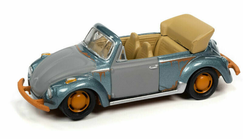 Johnny Lightning 1:64 1975 Blue Convertible Volkswagen Super Beetle JLSP145B-4D
